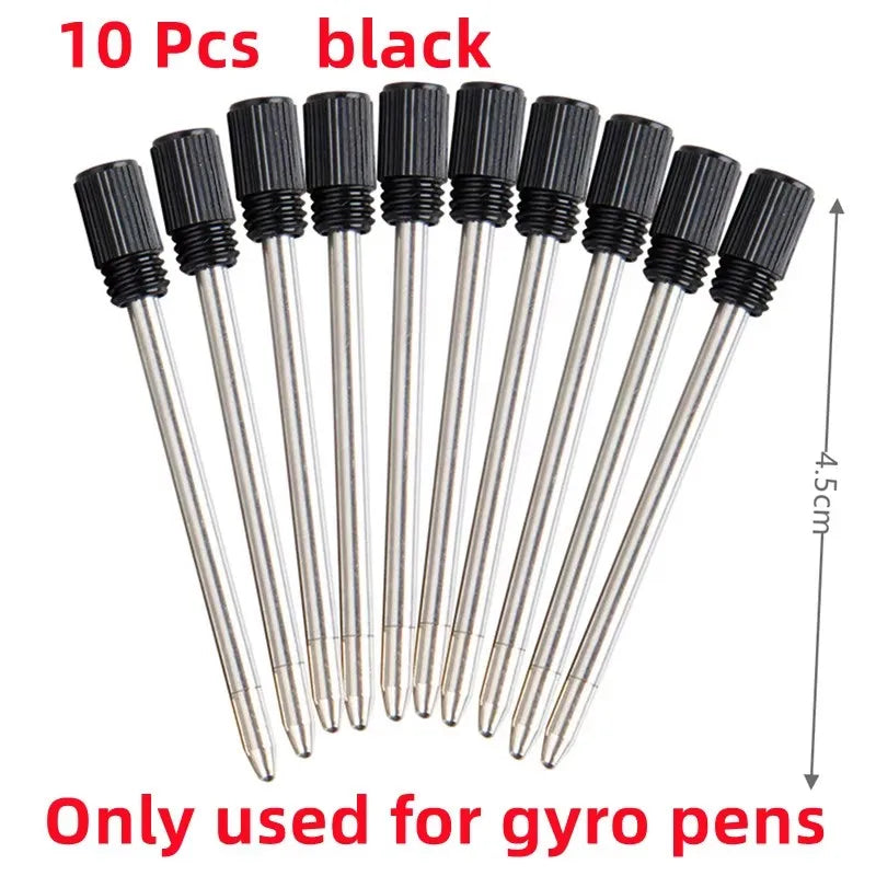 Multifunctional Decompression Finger Rotate Luminous Gyro Pens Toy Fidgets Spinner LED Light Ballpoint Pen Metal Gyro Pen Gift